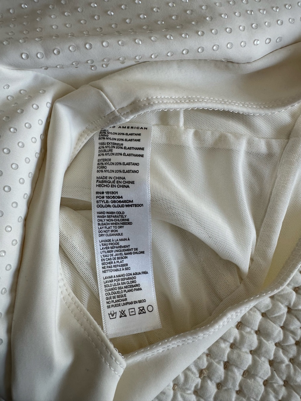 Good American Cloud White Seamless Bandeau